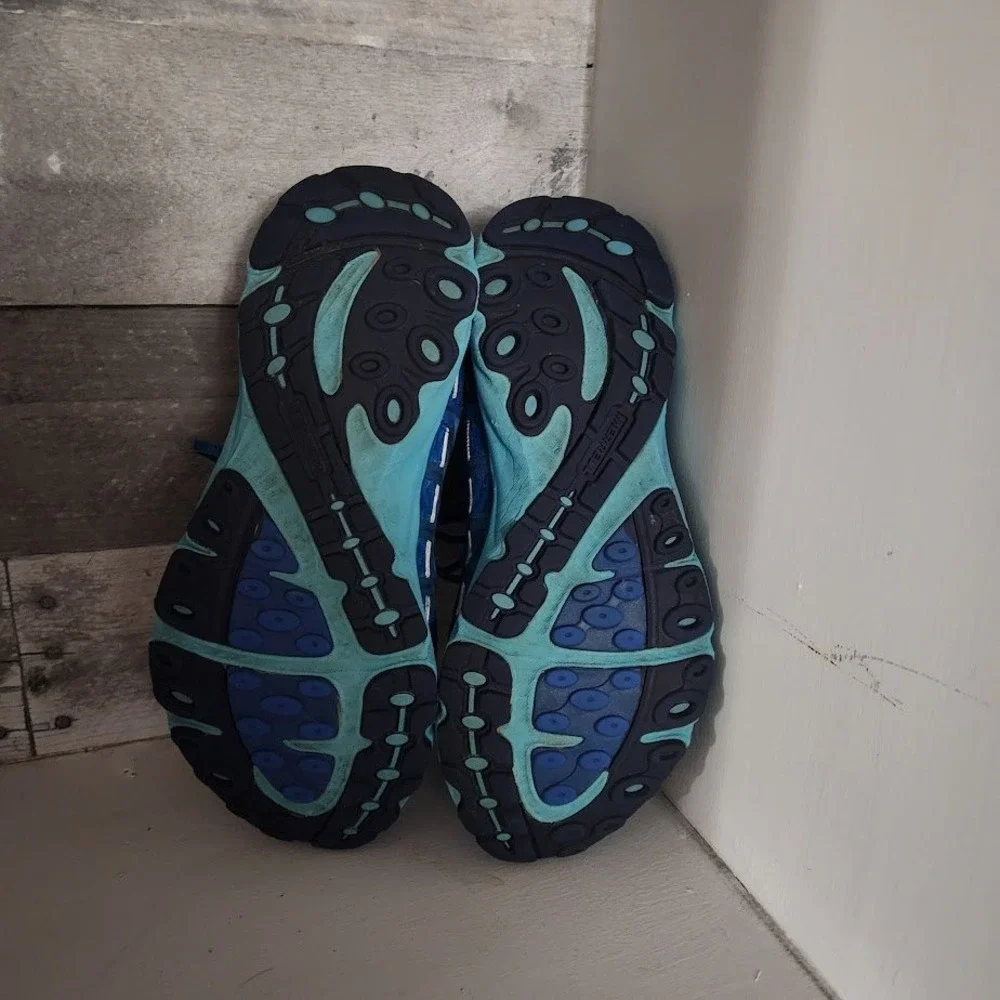Merrell Mix Master Move Glide Blue Teal Trail Running Shoes Womens Size 7 J57166